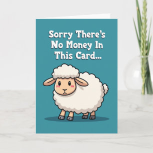 Grappige Fluffy Schaap Verjaardagskaart Kaart