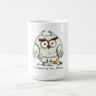 Grappige Fluffy Uil Cartoon Koffiemok