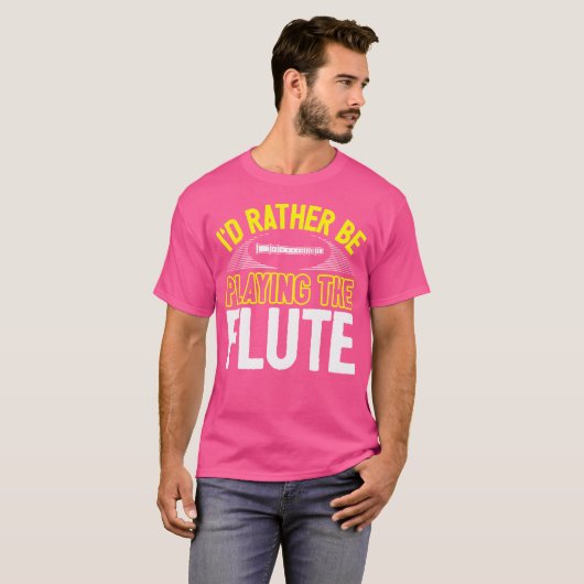 Grappige fluitspeler grap fluitist liever spelen t-shirt (Voorkant volledig)
