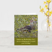 GRAPPIGE FLUSHED-FACED BIRD / VERLATE VERJAARDAG K KAART (Gele Bloem)