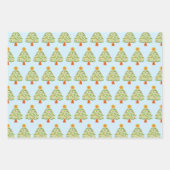 Grappige folk kerstboom vakantie inpakpapier vel (Voorkant 2)