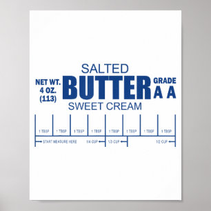 Grappige Foodie Bakker Bakt Gezouten Boter Poster