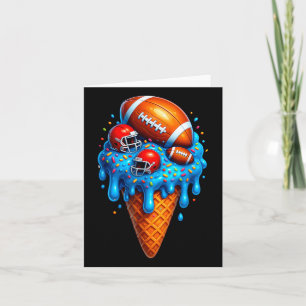 Grappige Football Ice Cream Dripping Football Spel Kaart