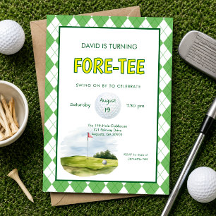 Grappige Fore-tee Golf 40e Verjaardag  Kaart