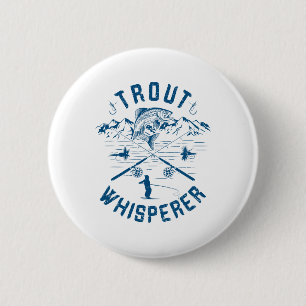 Grappige Forel Fly Fishing Verjaardag Kerstmis Vad Ronde Button 5,7 Cm
