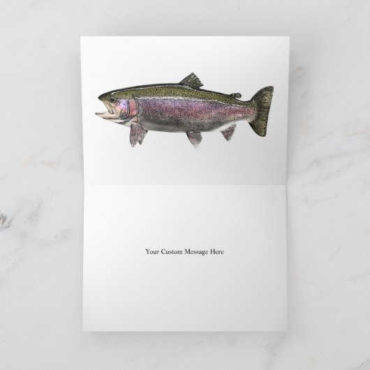 Grappige forel Gevist Pun Kerstmis Feestelijke Cus Feestdagen Kaart (Binnen)