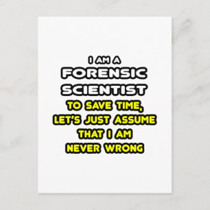 Grappige forensisch wetenschapper T-shirts Briefkaart