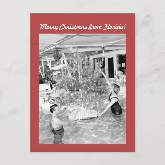 Grappige  foto Florida Christmas Briefkaart (Voorkant)