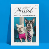 Grappige foto Hond-thema bruiloft Save The Date