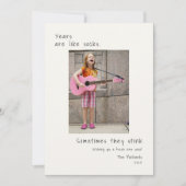 Grappige foto nieuwjaar feestdagenkaart (Voorkant)