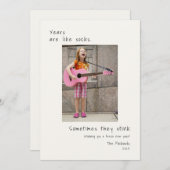 Grappige foto nieuwjaar feestdagenkaart (Voorkant / Achterkant)