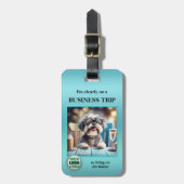 Grappige foto QR-code Logo Business Travel Bagagelabel (Voorkant verticaal)