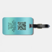 Grappige foto QR-code Logo Business Travel Bagagelabel (Achterkant horizontaal)