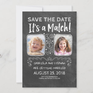 Grappige foto Sla de datum op - Het is een match Save The Date
