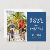 Grappige Foto Strand Wedding Key West Save the Dat Aankondigingskaart (Voorkant / Achterkant)