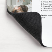 Grappige Fotocollage Mousepad met Dad Definities Muismat (Hoek)