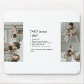 Grappige Fotocollage Mousepad met Dad Definities Muismat (Voorkant)
