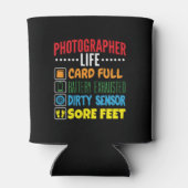 Grappige Fotograaf Life Checklist Blikjeskoeler (Achterkant)