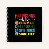 Grappige Fotograaf Life Checklist Notitieboek (Voorkant)