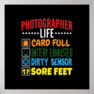 Grappige Fotograaf Life Checklist Poster