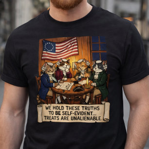 Grappige Founding Fathers Katten 250ste Verjaardag T-shirt
