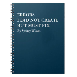 Grappige Foutherstelling Gepersonaliseerd Werk Notitieboek