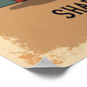 Grappige Fox Koffie Kunst Poster (Hoek)