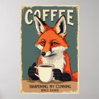 Grappige Fox Koffie Kunst