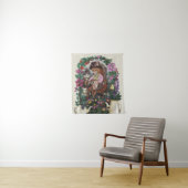 Grappige Fox Mad Hatter Alice in Wonderland Art Wandkleed (In situ)