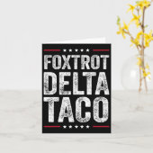 Grappige Foxtrot Delta Taco2 Kaart (Gele Bloem)