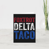Grappige Foxtrot Delta Taco8 Kaart (Voorkant)
