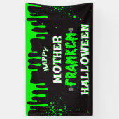 Grappige Frankenstein Gelukkige Moeder Franken Hal Spandoek (Verticaal)