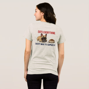 Grappige Franse Bulldog Chaos Hond Moeder Tri-Blen Tri-Blend Shirt