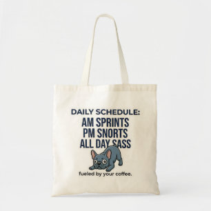 Grappige Franse Bulldog Dagelijkse Planning Hond M Tote Bag