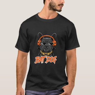 Grappige Franse Bulldog Halloween Vleermuis Hond V T-shirt