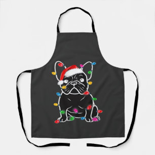 Grappige Franse Bulldog Hond Kerstboom Kerstverlic Schort