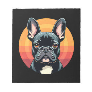 Grappige Franse Bulldog Retro Outfits Kleren Cute Notitieblok