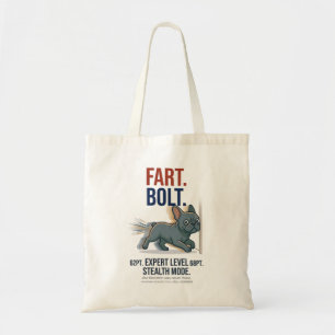 Grappige Franse Bulldog Scheet Bolt Hond Humor Cad Tote Bag