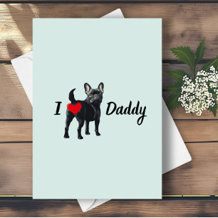 Grappige Franse Bulldog van Pet Dog Butt Fathers D Bedankkaart