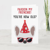 Grappige Franse Bulldog Verjaardagskaart Kaart (Voorkant)