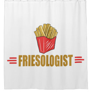Grappige Franse Frieten Douchegordijn