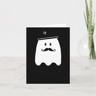Grappige Franse leraar Halloween Bonjour Ghost Kaart