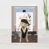  Grappige Franse Verjaardag met Lab Kaart (Voorkant)