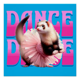 Grappige fret in een Tutu Dancing Perfect Poster