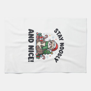 Grappige Fret Kerstmis Blijf Krols En Leuk Theedoek
