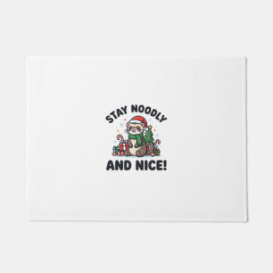 Grappige Fret Kerstmis Blijf Noodly En Leuk Deurmat