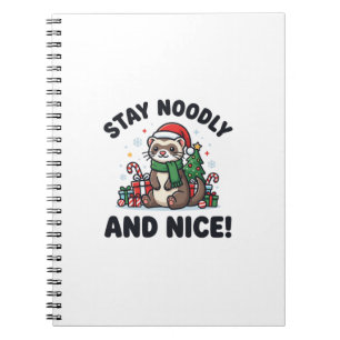 Grappige Fret Kerstmis Blijf Noodly En Leuk Notitieboek