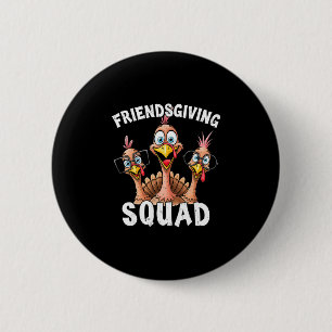 Grappige Friendsgiving Turkey Trot Squad Matching Ronde Button 5,7 Cm