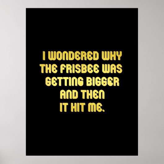 Grappige Frisbee-grap Poster (Voorkant)