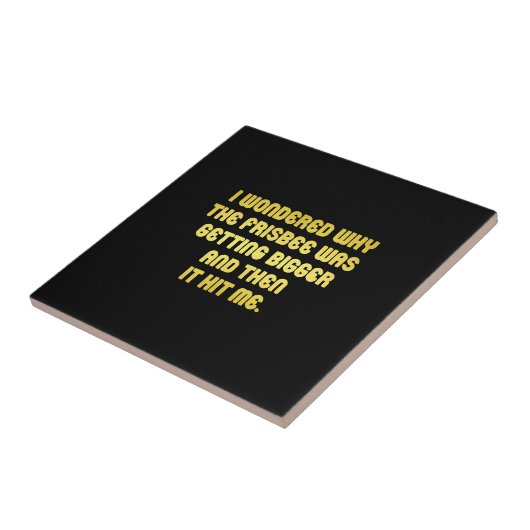 Grappige Frisbee grap Tegeltje (Zijkant)